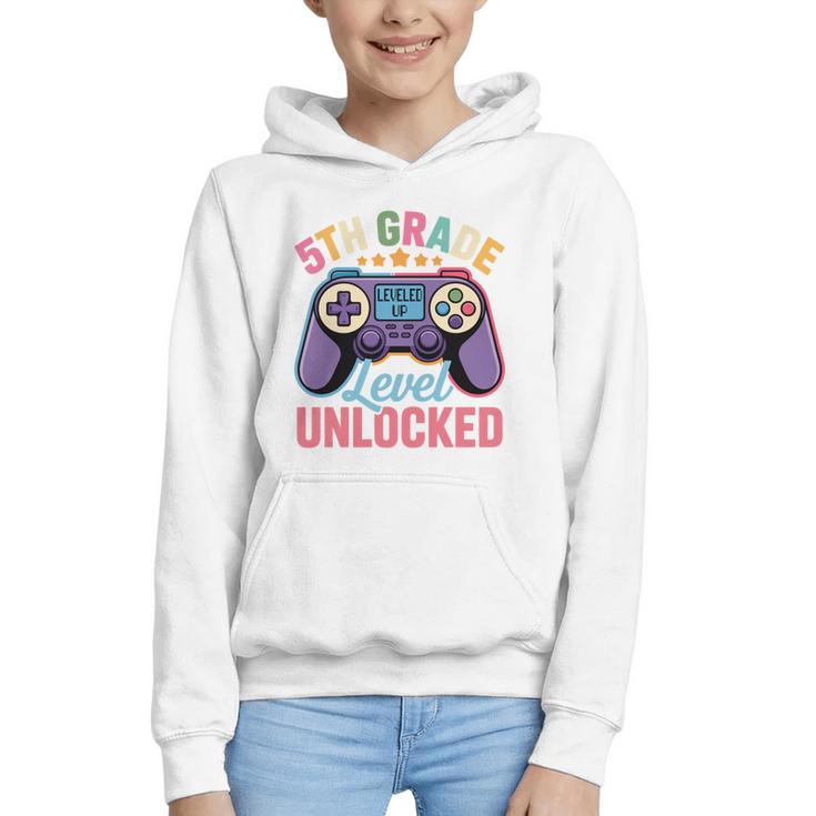 5th Grade Level Unlocked Shirt – Gamer Back To School Performance Graphic Youth Hoodie
