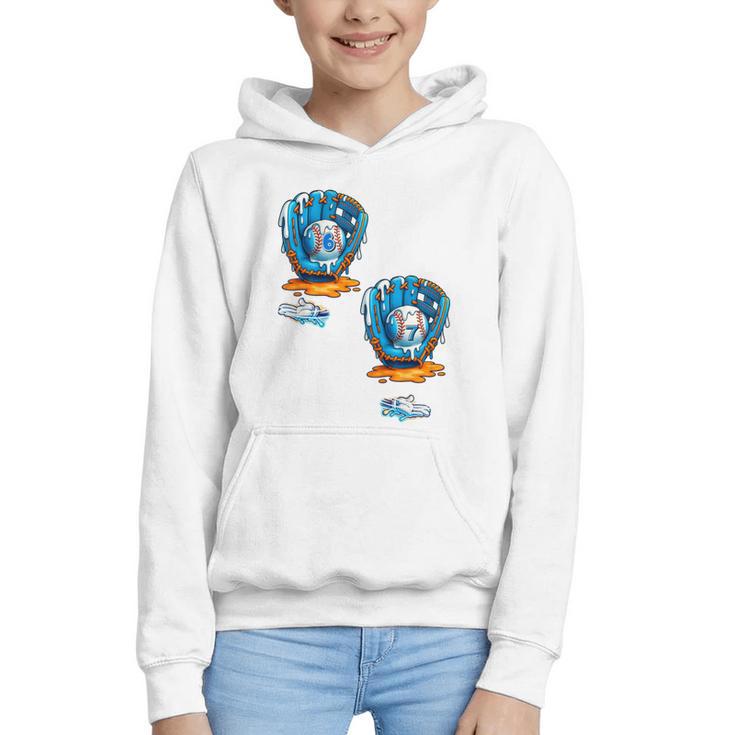 6-7 Meme Baseball Drip Team Glove Catcher Ice Cream Graphic Youth Hoodie