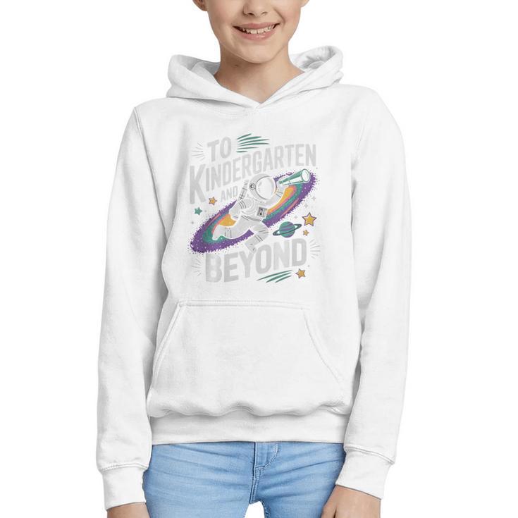 Back To School To Kindergarten And Beyond Astronaut In Space Premium Tri-Blend Graphic Youth Hoodie