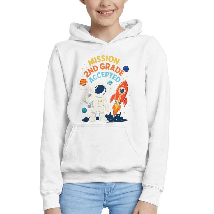 Back To School Mission Second 2nd Grade Accepted Astronaut Premium Tri-Blend Graphic Youth Hoodie
