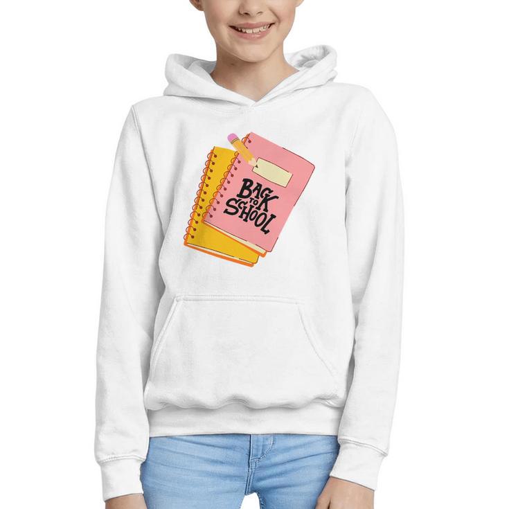 Back To School Notebook And Pencil Graphic Design Premium Tri-Blend Graphic Youth Hoodie