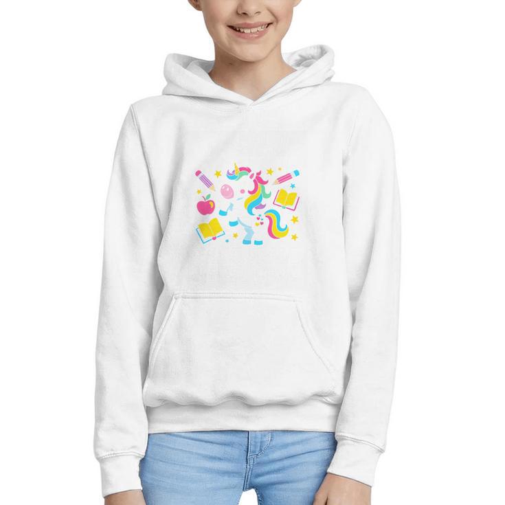 Back To School Unicorn First Grade Here I Come Premium Tri-Blend Graphic Youth Hoodie