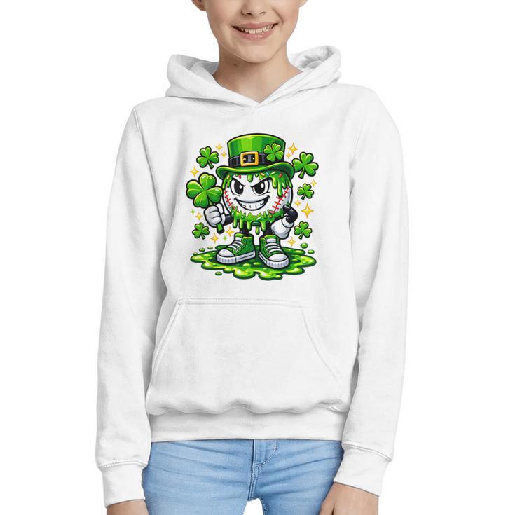 Baseball Drip Icecream Apparel Youth Boy St Patrick Day Graphic Youth Hoodie