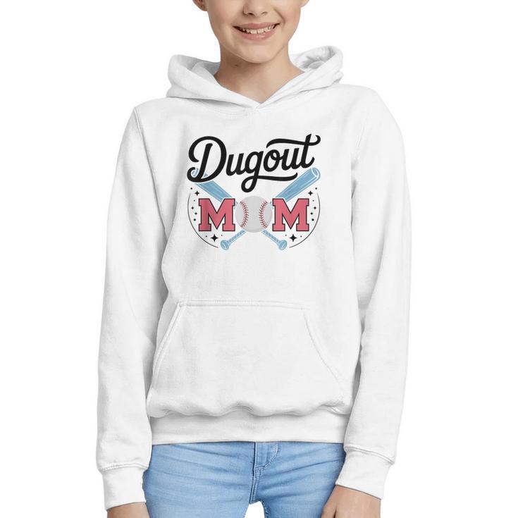 Baseball Mom – Proud Dugout Supporter Graphic Youth Hoodie