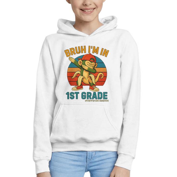 Bruh I’m In 1st Grade Italian Brainrot Meme Back To School Premium Tri-Blend Graphic Youth Hoodie