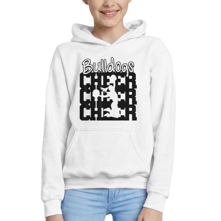 Bulldogs Cheer Back To School Cheerleading Spirit Graphic Youth Hoodie