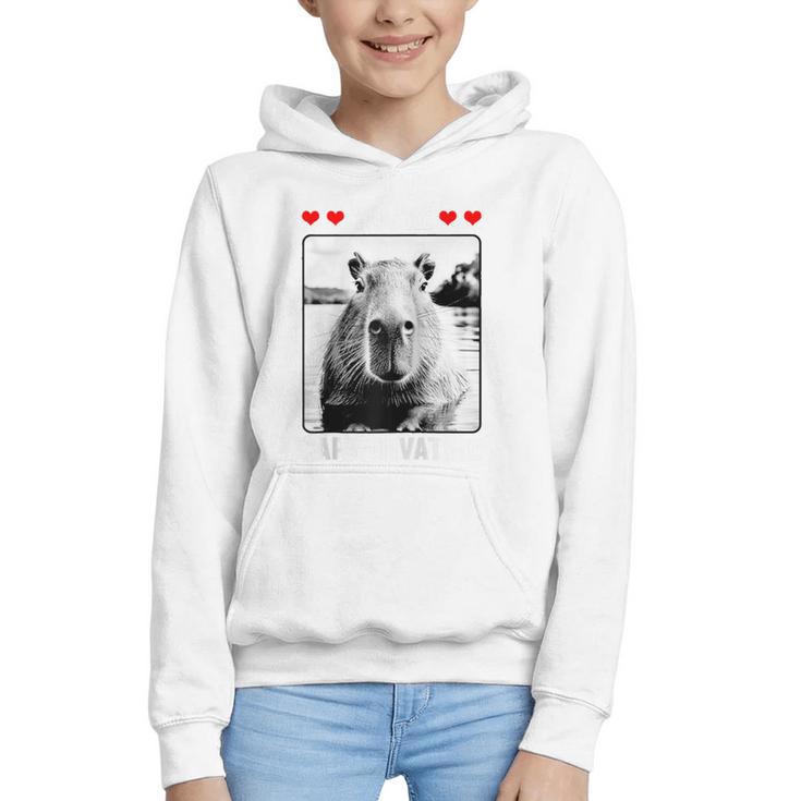 Capybara Love Valentines Day Cute Animal Hearts Raglan Baseball Tee Graphic Youth Hoodie