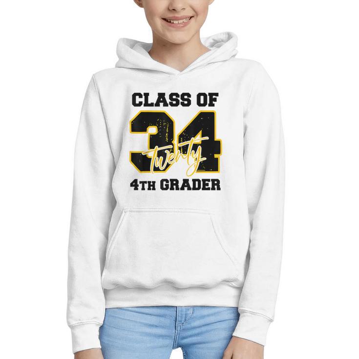 Class Of 2034 4th Grader Elementary School Back To School Graphic Youth Hoodie