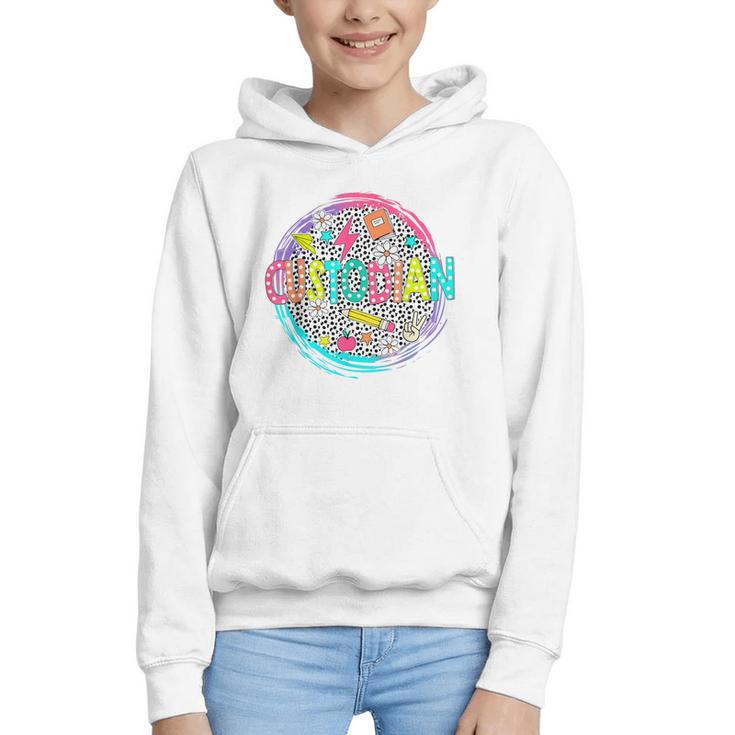 Cute Custodian Shirt First Day Of School Back To School Gift Graphic Youth Hoodie