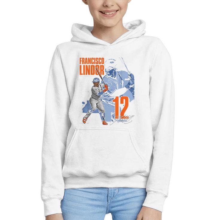 Francisco Lindor New York M Baseball Players MLBFLI304N Graphic Youth Hoodie