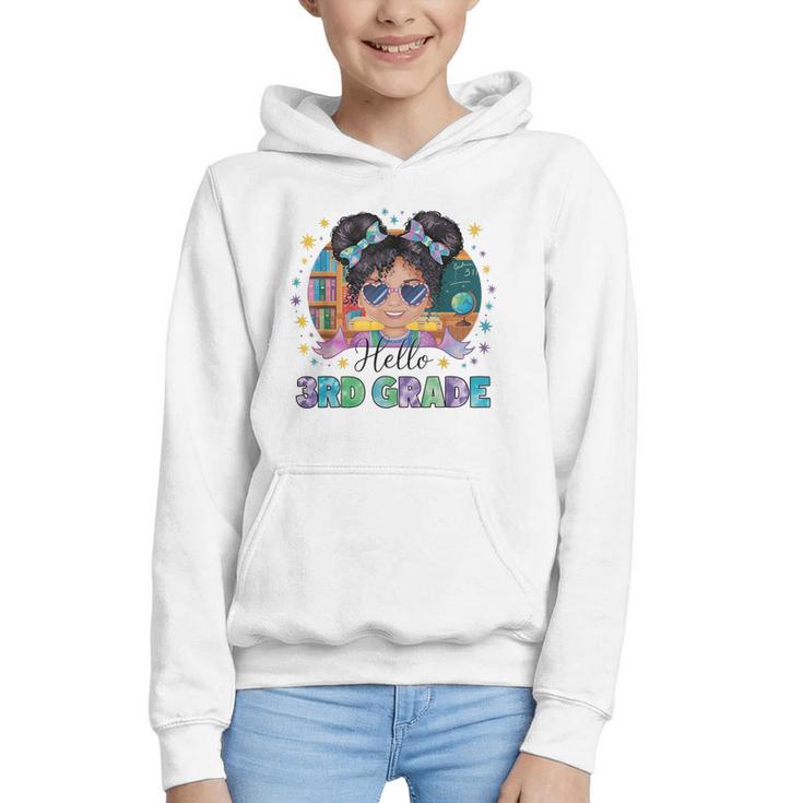 Hello 3rd Grade Girl Back To School Kids Boys Girls Graphic Youth Hoodie