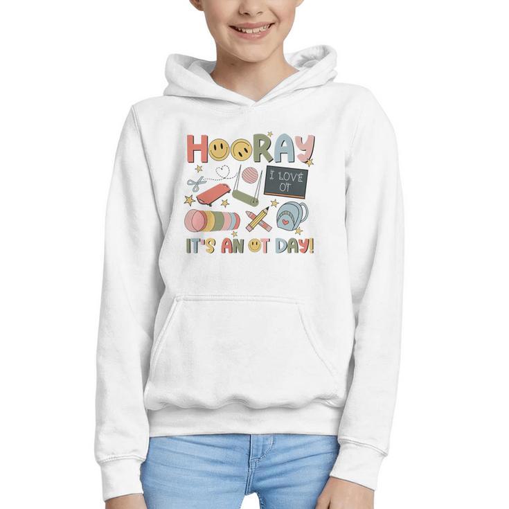 Hooray It’s An OT Day Occupational Therapy Back To School Premium Tri-Blend Graphic Youth Hoodie