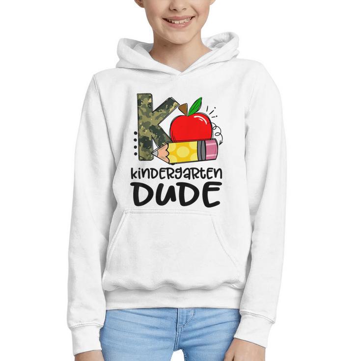 Kindergarten Dude Student Kindergarten Squad Back To School Graphic Youth Hoodie