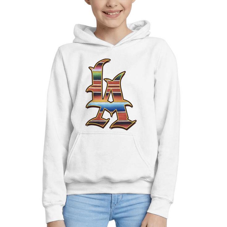 LA Sarape Los Angeles LA Sarape East LA Baseball Mexican Premium Tri-Blend Graphic Youth Hoodie