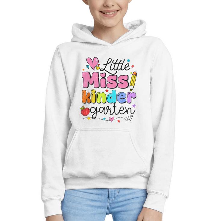 Little Miss Kindergarten Back To School Cute Kinder Girls Graphic Youth Hoodie