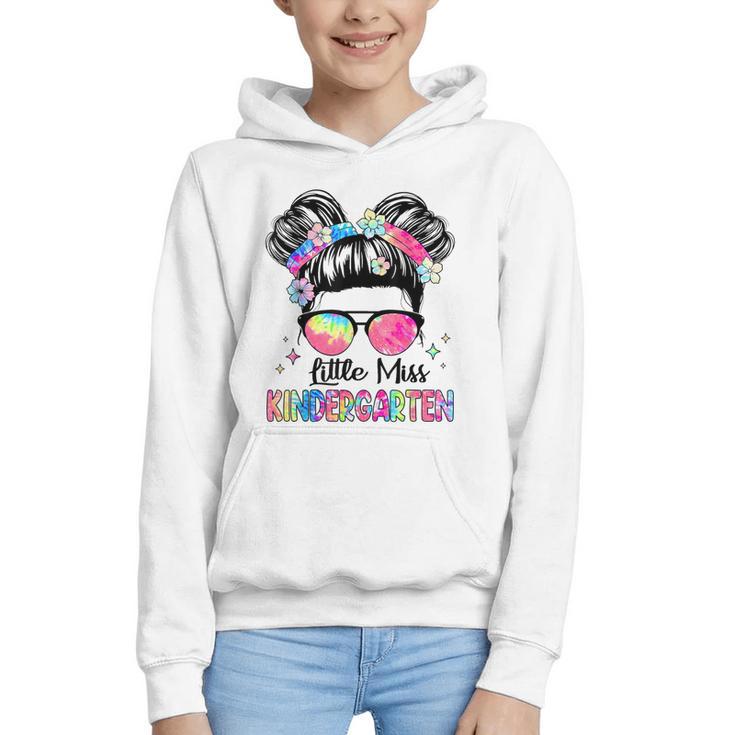 Little Miss Kindergarten Girls Kids Back To School Kinder Graphic Youth Hoodie