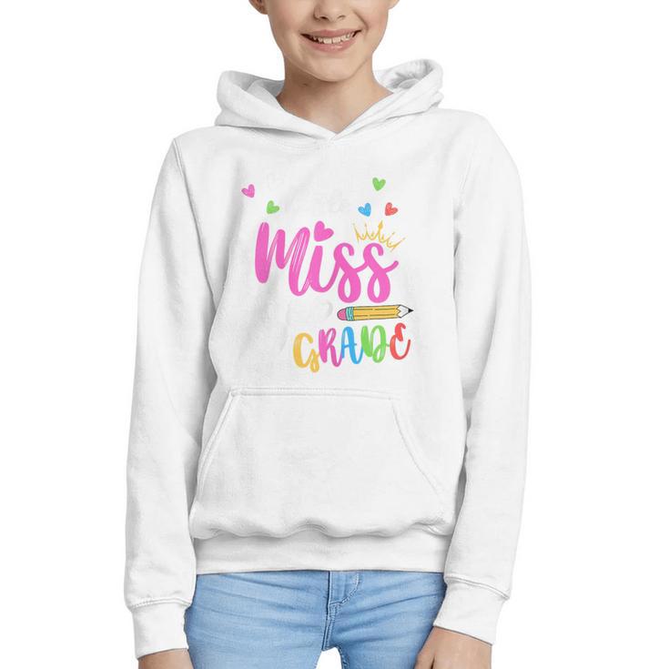 Little Misss Third Grade Back To School 3rd Grader Girl Graphic Youth Hoodie