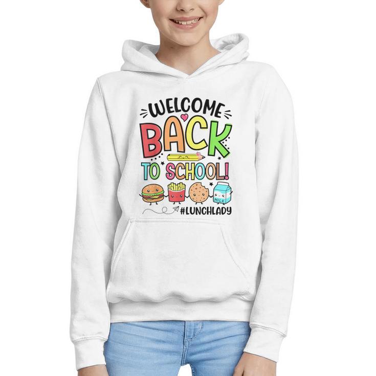 Lunch Lady Welcome Back To School First Day Of School Graphic Youth Hoodie