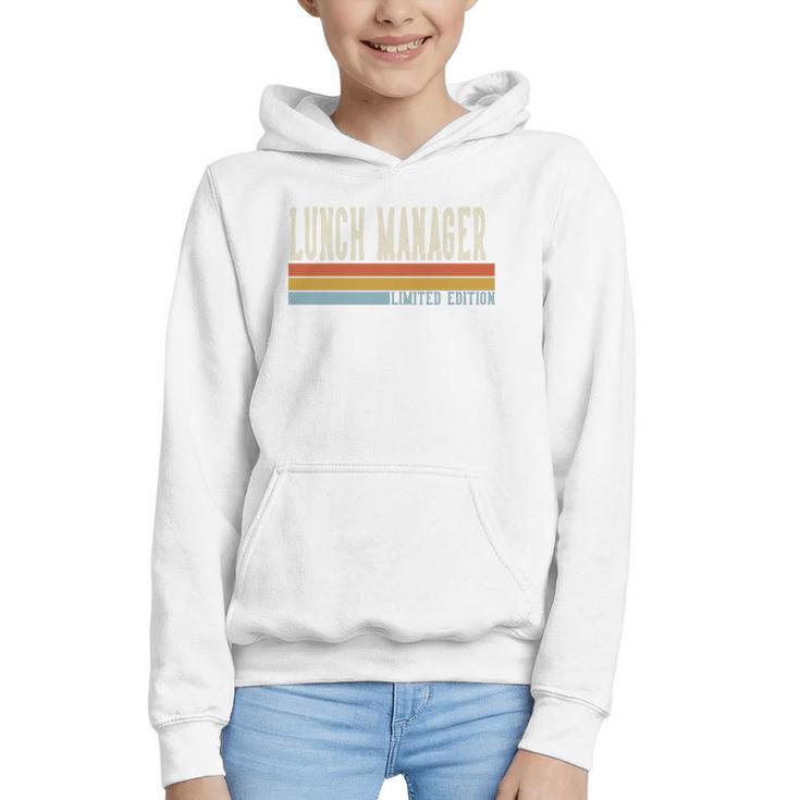 Lunch Manager Week Retro Vintage Back To School Day Premium Tri-Blend Graphic Youth Hoodie
