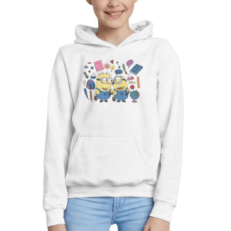 Minions Back To School Sketched Graphic Youth Hoodie