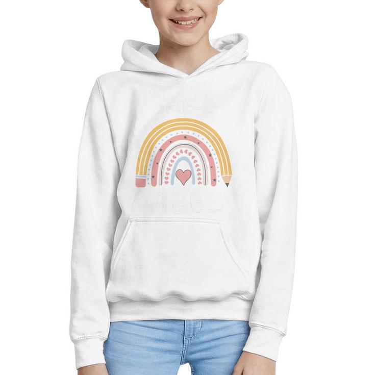 Pre-K Vibes Pencil Rainbow Back To School Boys Girls Kids Premium Tri-Blend Graphic Youth Hoodie