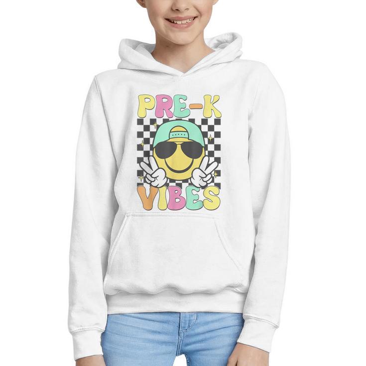Pre-K Vibes Smile Face Back To School Pre-K Graphic Youth Hoodie