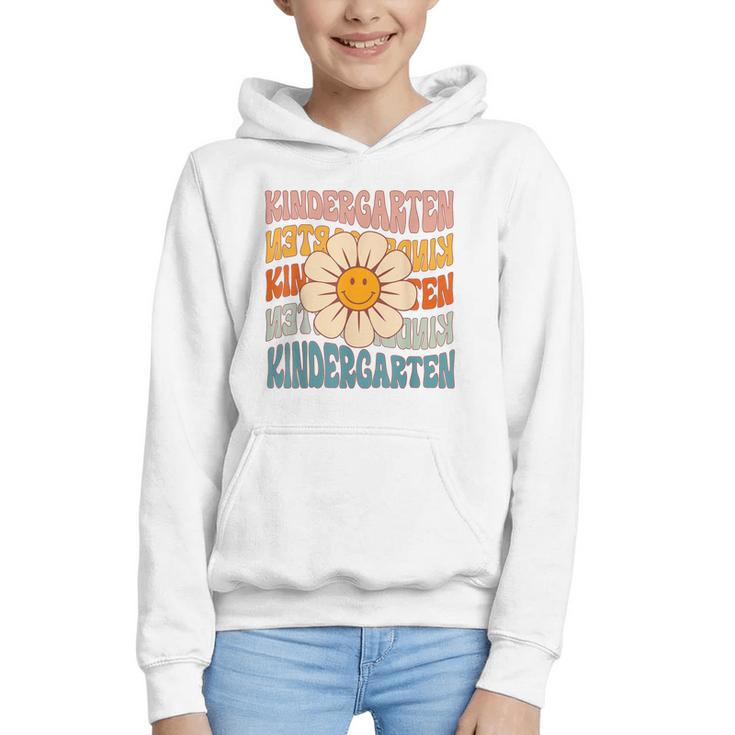 Retro Kindergarten Daisy Colorful Back To School Student Kid Graphic Youth Hoodie