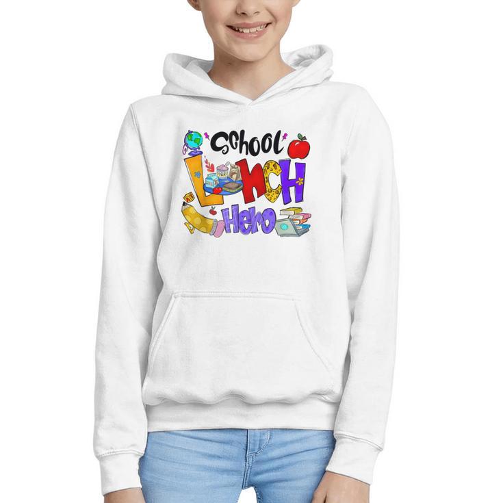 School Lunch Hero Cafeteria Squad Workers Back To School Graphic Youth Hoodie