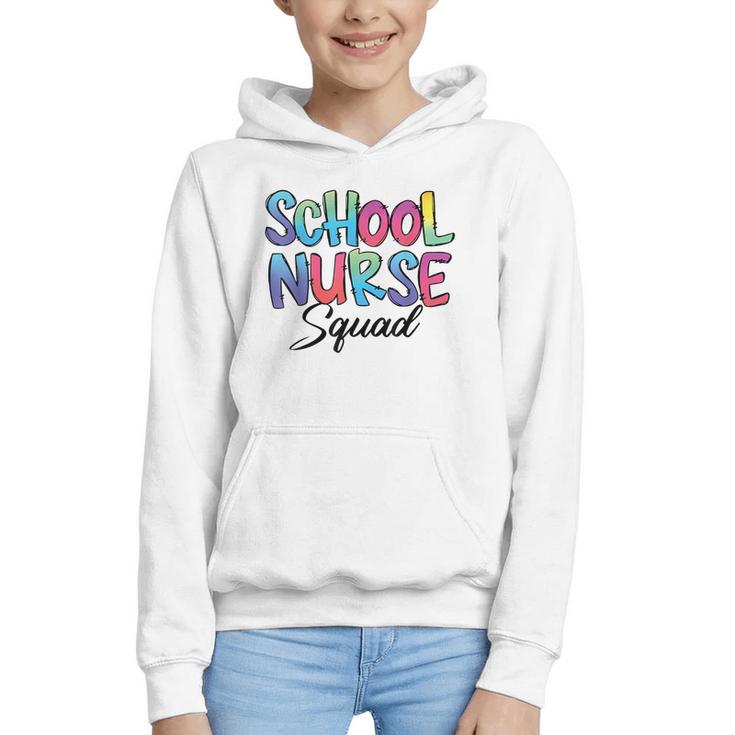 School Nurse Squad Tie Dye Back To School Appreciation Graphic Youth Hoodie