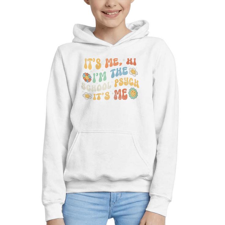 School Psych Psychologist Back To School Groovy Vintage Graphic Youth Hoodie