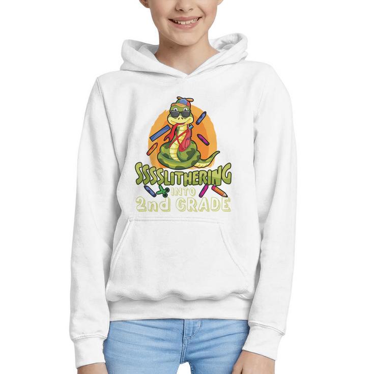 Slithering Into 2nd Grade First Day Back To School Snake Performance Graphic Youth Hoodie