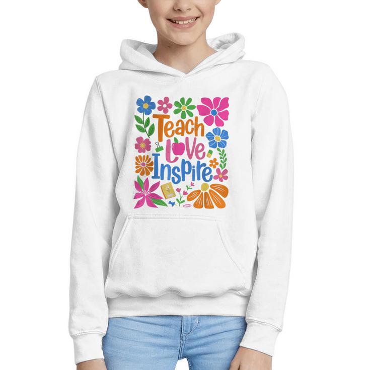 Teach Love Inspire Back To School Graphic Youth Hoodie