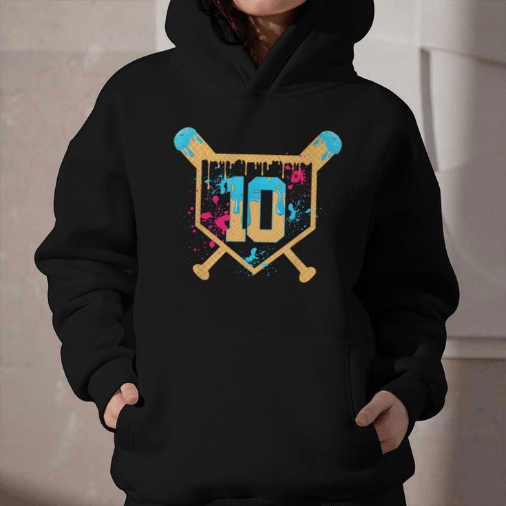10 Years Old 10th Birthday Baseball Ice Cream Dripping Boys Graphic Youth Hoodie 10 Years Old 10th Birthday Baseball Ice Cream Dripping Boys Graphic Youth Hoodie