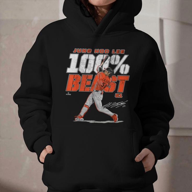 100 Beast Jung Hoo Lee San Francisco Baseball MLBPA Graphic Youth Hoodie