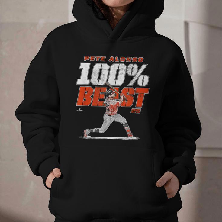 100 Beast Pete Alonso Baltimore Baseball MLBPA Graphic Youth Hoodie