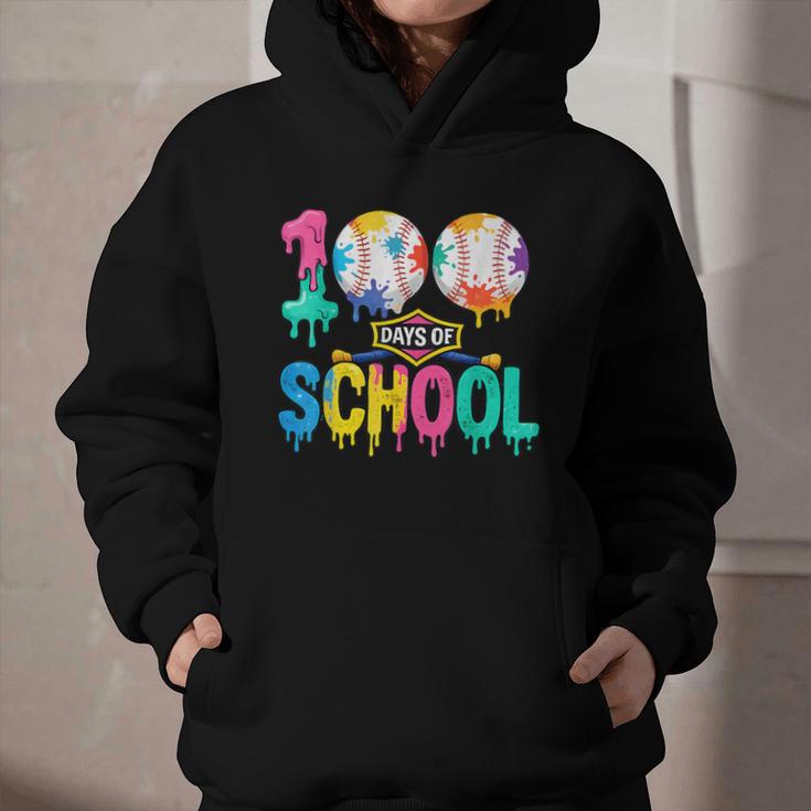100 Days Of School Baseball Boys Kids Colorful 100th Day Graphic Youth Hoodie 100 Days Of School Baseball Boys Kids Colorful 100th Day Graphic Youth Hoodie