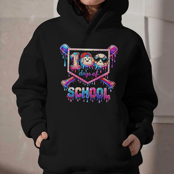 100 Days Of School Baseball Drip Boys For Men Kids Graphic Youth Hoodie