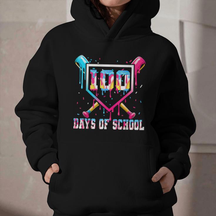 100 Days Of School Boy Kids Baseball Ice Cream Drip Teacher Graphic Youth Hoodie 100 Days Of School Boy Kids Baseball Ice Cream Drip Teacher Graphic Youth Hoodie