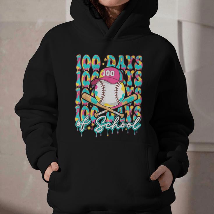 100 Days Of School Drip Baseball 100th Day Baseball School Graphic Youth Hoodie 100 Days Of School Drip Baseball 100th Day Baseball School Graphic Youth Hoodie