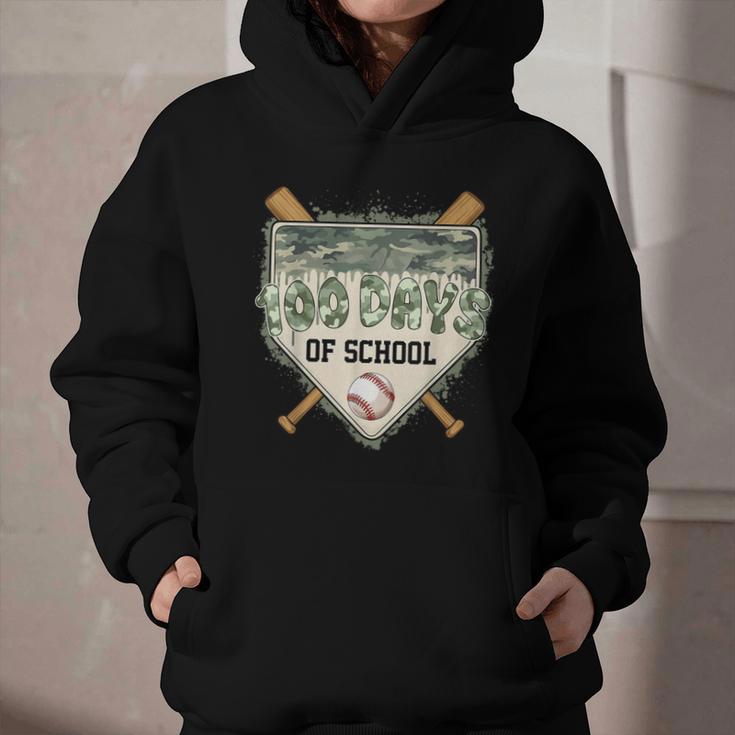 100 Days Of School Home Plate Camo Baseball Dripping Boys Graphic Youth Hoodie 100 Days Of School Home Plate Camo Baseball Dripping Boys Graphic Youth Hoodie
