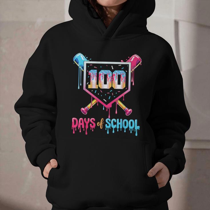 100 Days Of School Ice Cream Drip Baseball 100 Days Smarter Graphic Youth Hoodie 100 Days Of School Ice Cream Drip Baseball 100 Days Smarter Graphic Youth Hoodie