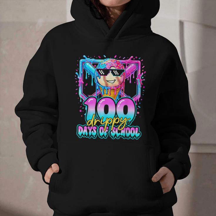 100 Drippy Days Of School Baseball Ice Cream 100th Day Boys Graphic Youth Hoodie 100 Drippy Days Of School Baseball Ice Cream 100th Day Boys Graphic Youth Hoodie