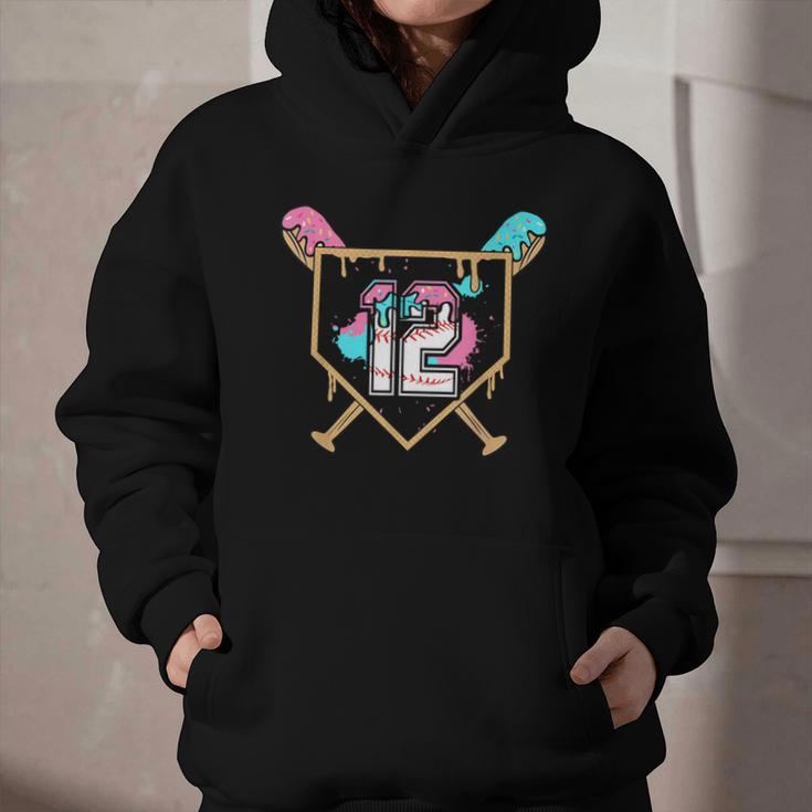 12th Birthday Baseball Bat Ice-Cream Drip 12yrs Old Boy Kid Graphic Youth Hoodie 12th Birthday Baseball Bat Ice-Cream Drip 12yrs Old Boy Kid Graphic Youth Hoodie