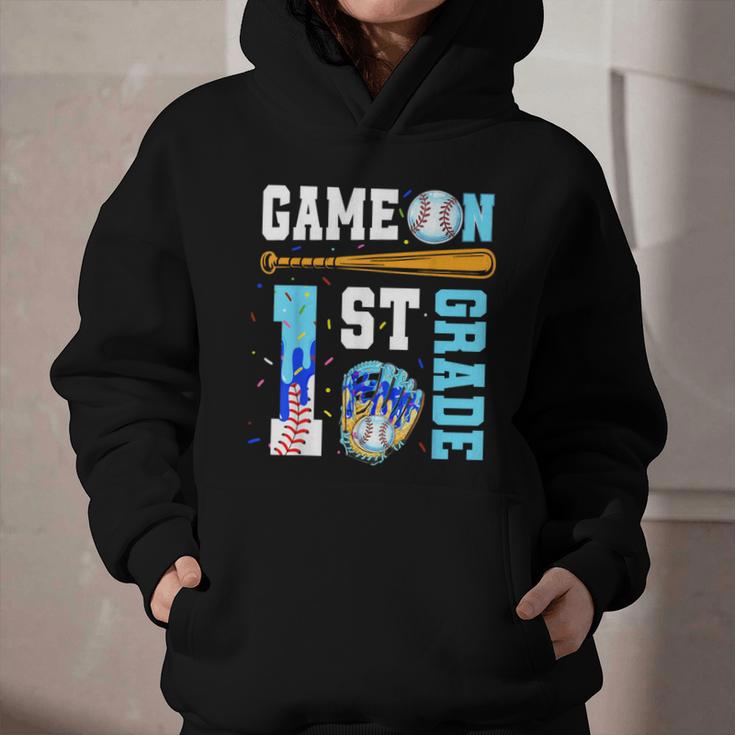 1st Grade Back To School Baseball Drip Ice Cream Game On Graphic Youth Hoodie 1st Grade Back To School Baseball Drip Ice Cream Game On Graphic Youth Hoodie