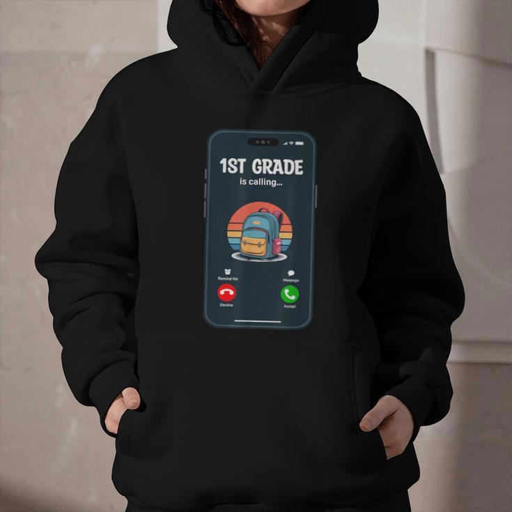 1st Grade Is Calling First Day Back To School First Grade Graphic Youth Hoodie 1st Grade Is Calling First Day Back To School First Grade Graphic Youth Hoodie