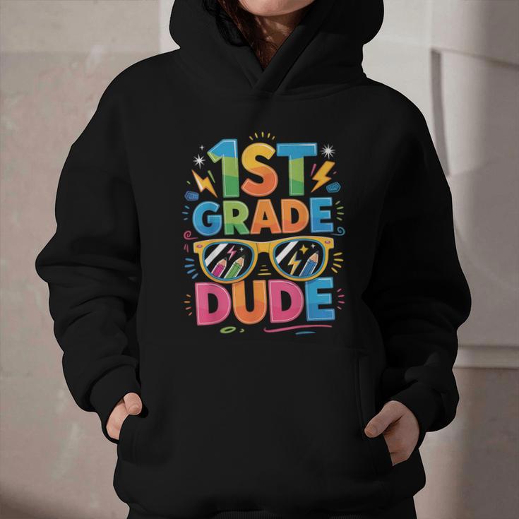 1st Grade Dude Shirt First Grade Boys Girl Back To School Graphic Youth Hoodie