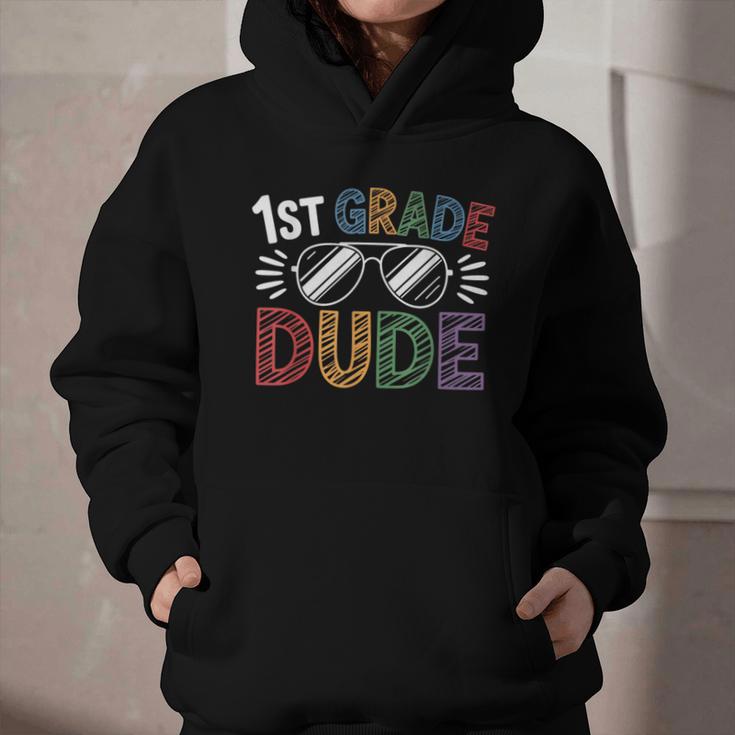 1st Grade Dude Sunglasses First Day Of Back To School Boys Graphic Youth Hoodie