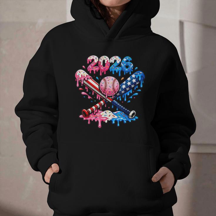2026 American Flag Baseball Ice Cream Drip Bats Boys Graphic Youth Hoodie 2026 American Flag Baseball Ice Cream Drip Bats Boys Graphic Youth Hoodie