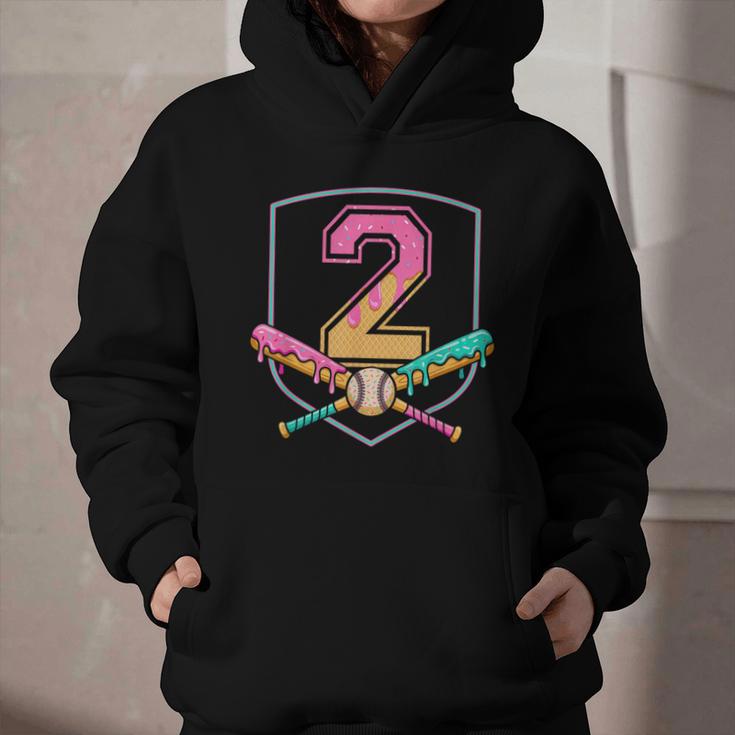 2nd Birthday Baseball Bat Ice-Cream Drip 2yrs Old Boys Kids Graphic Youth Hoodie 2nd Birthday Baseball Bat Ice-Cream Drip 2yrs Old Boys Kids Graphic Youth Hoodie