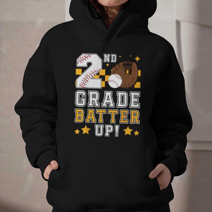 2nd Grade Batter Up Baseball First Day Back To School Graphic Youth Hoodie 2nd Grade Batter Up Baseball First Day Back To School Graphic Youth Hoodie